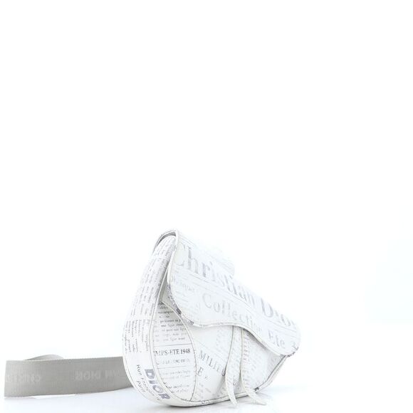 Christian Dior Daniel Arsham Saddle Crossbody Bag Printed Leather Print, White - Picture 2 of 9